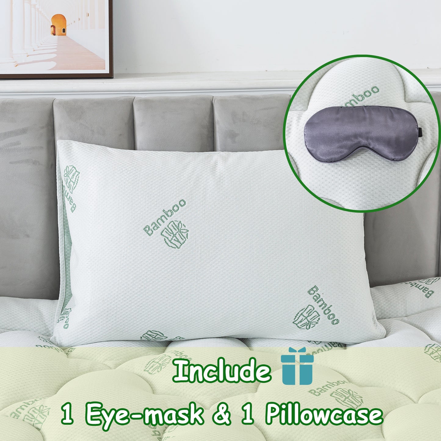 3D clouds print mattress topper  with 1 pillowcase and 1 eye-mask